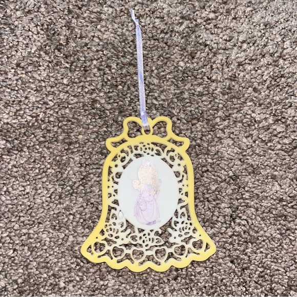 Precious Moments Yellow Bell Ornament with Heart Design - Picture 4 of 4